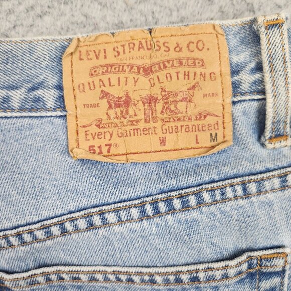 Vintage Levi's 517 Jeans Women's Jr's 11 Slim Boot Cut Mid Rise Denim Y2K Pants - Picture 10 of 16